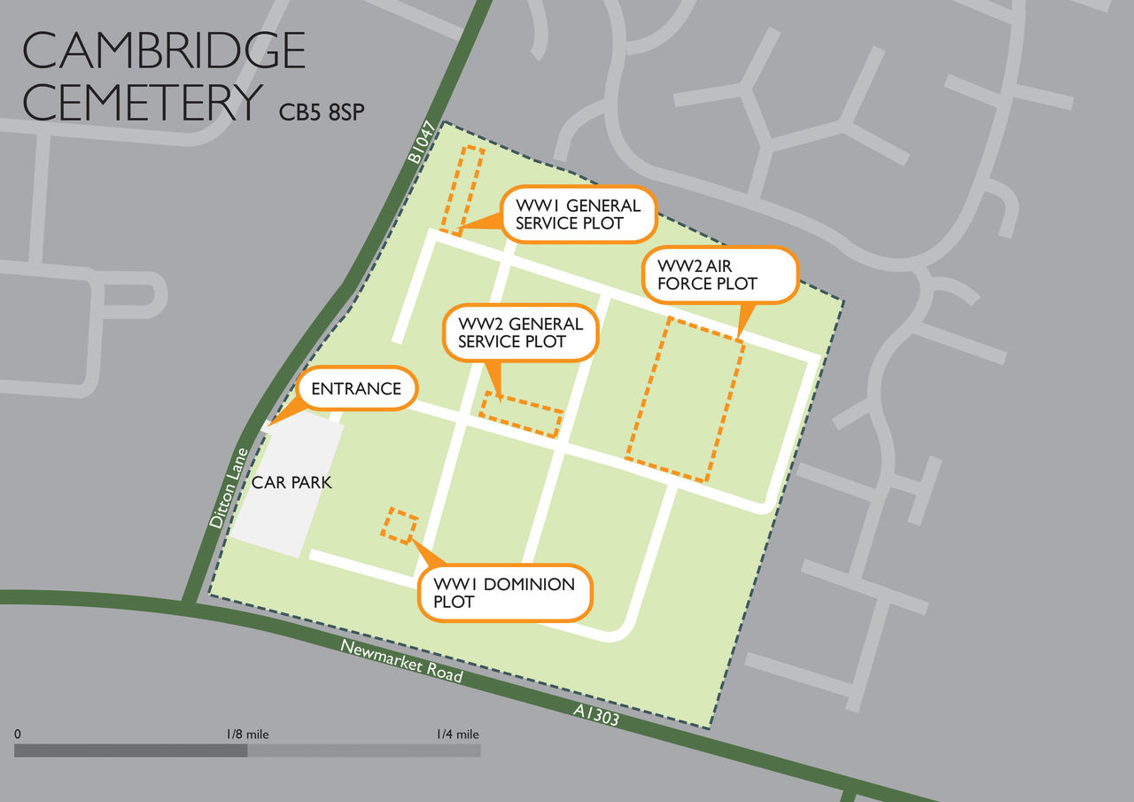 Cambridge Cemetery Site Map