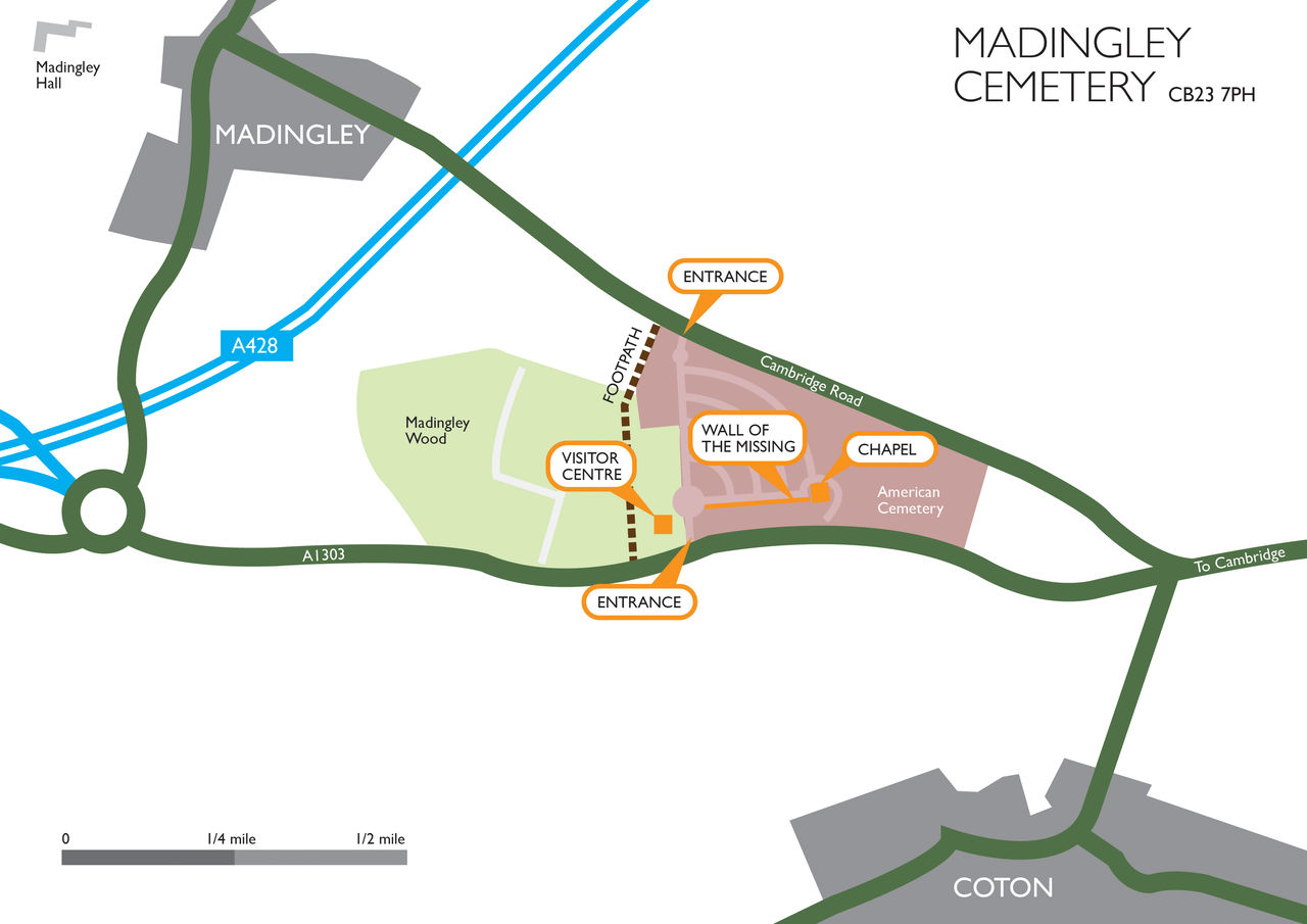 Madingley Cemetery Site Map